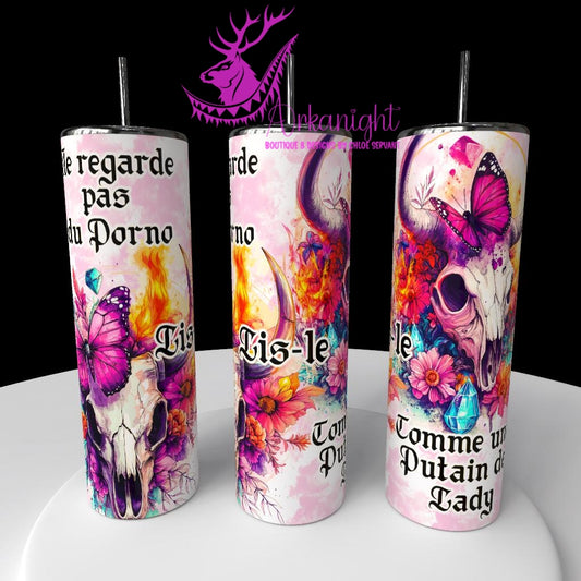 Gourde sur commande - Collection Lecture - Dark Romance 2026 - Ne regarde pas du porno, lis-le , comme une putain de lady - Choix Français,  Anglais ou Sans Écritures