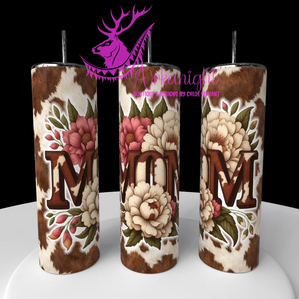 Gourde sur commande - Collection Fête des mères 2026 - Mom Western - Rose et Blanc