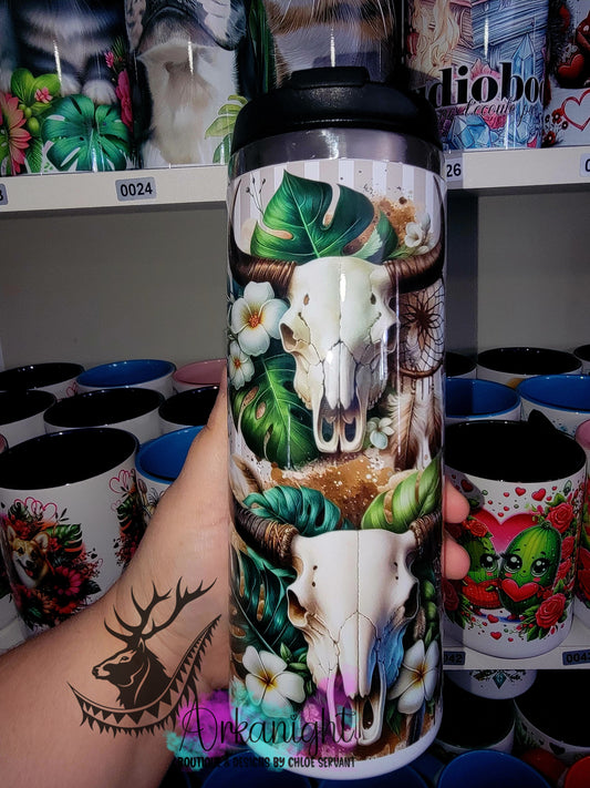 Gourde sur commande - Couvercle à café - 14 oz - Bramabull & Monstera