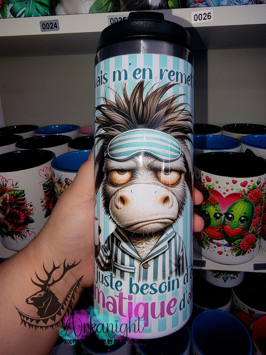 Gourde sur commande - Couvercle à café - 14 oz - Dramatique D'abord