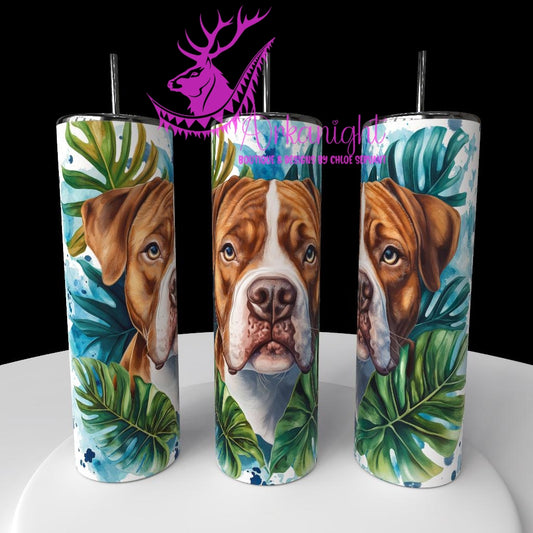 Gourde sur commande - Collection Watercolor Realism - Pittbull