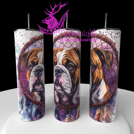 Gourde sur commande - Collection Watercolor Realism - Bulldog Anglais