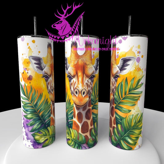 Gourde sur commande - Collection Watercolor Realism - Giraffe