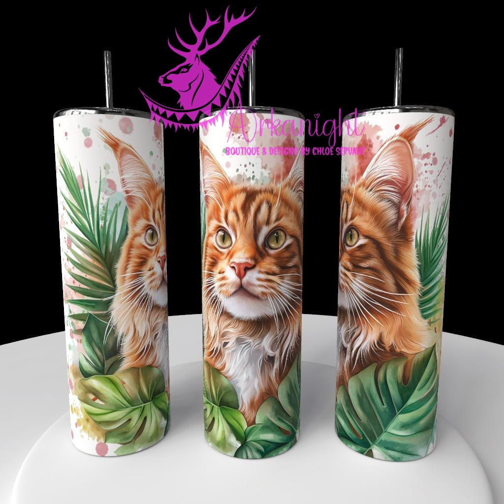 Gourde sur commande - Collection Watercolor Realism - Mainecoon Roux