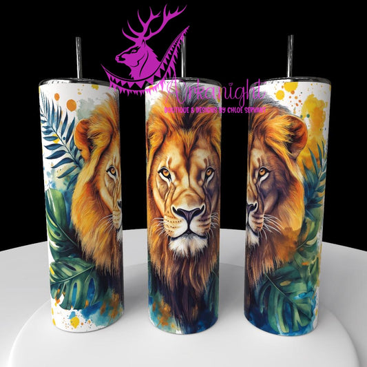 Gourde sur commande - Collection Watercolor Realism - Lion