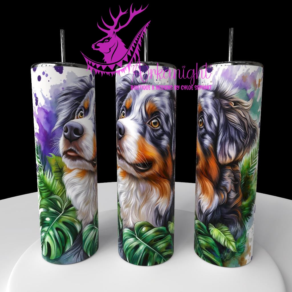 Numérique - Collection Watercolor Realism - Berger Australien Bleu Merle