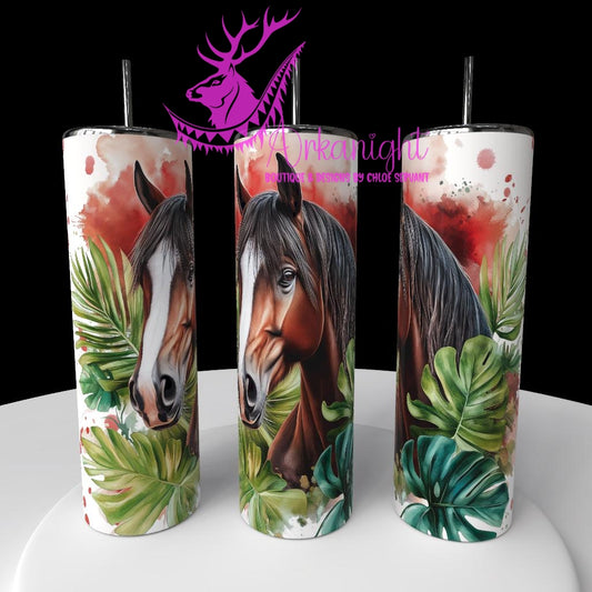 Gourde sur commande - Collection Watercolor Realism - Bai Horse