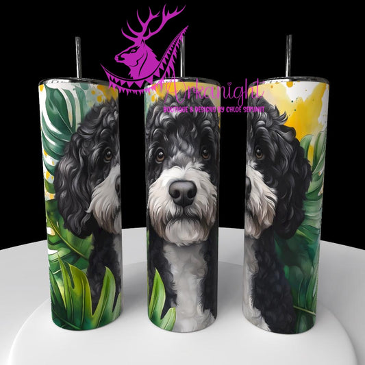 Gourde sur commande - Collection Watercolor Realism - Golden Doodle