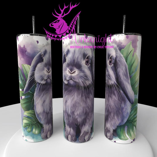 Gourde sur commande - Collection Watercolor Realism - Lapin Bélier