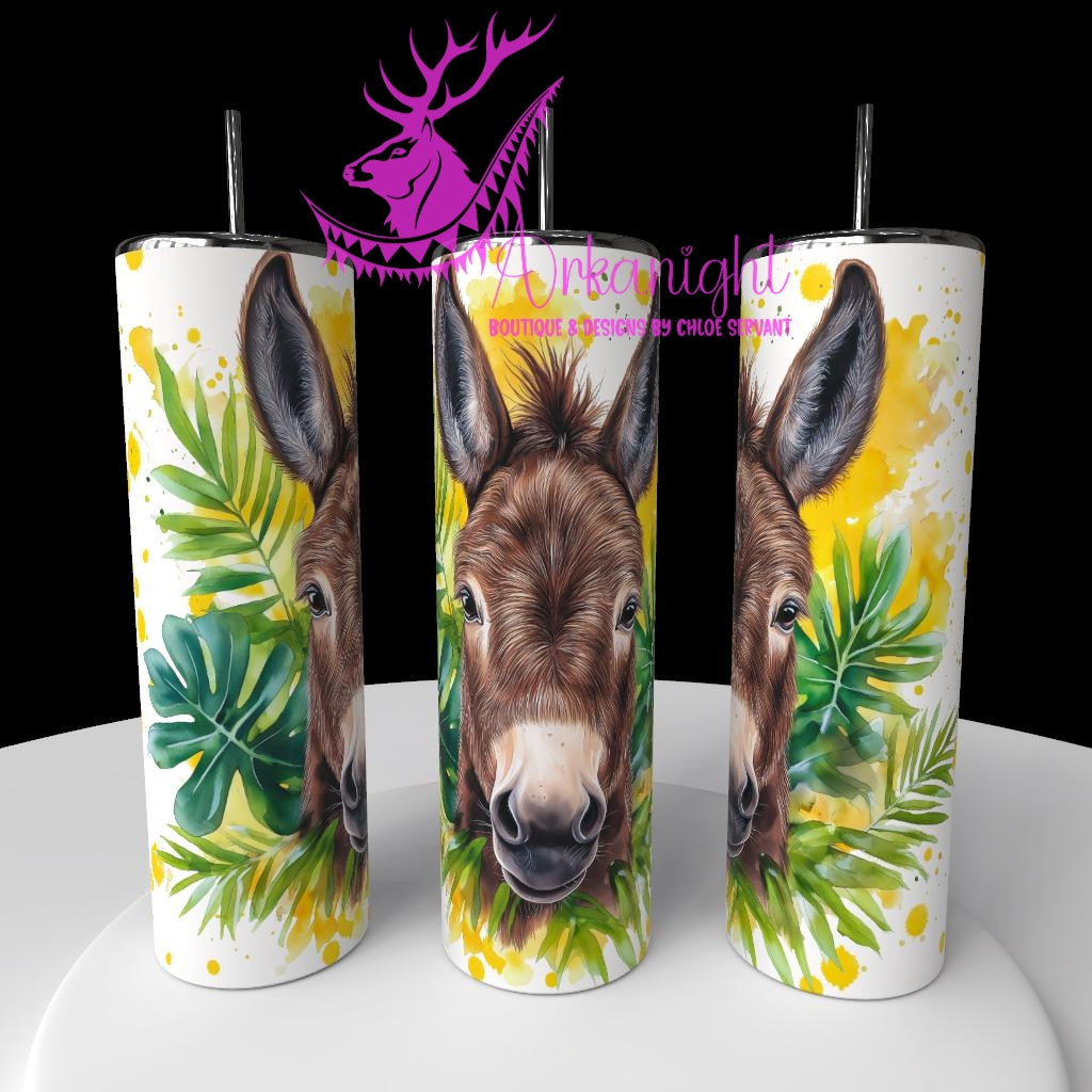 Gourde sur commande - Collection Watercolor Realism - Âne