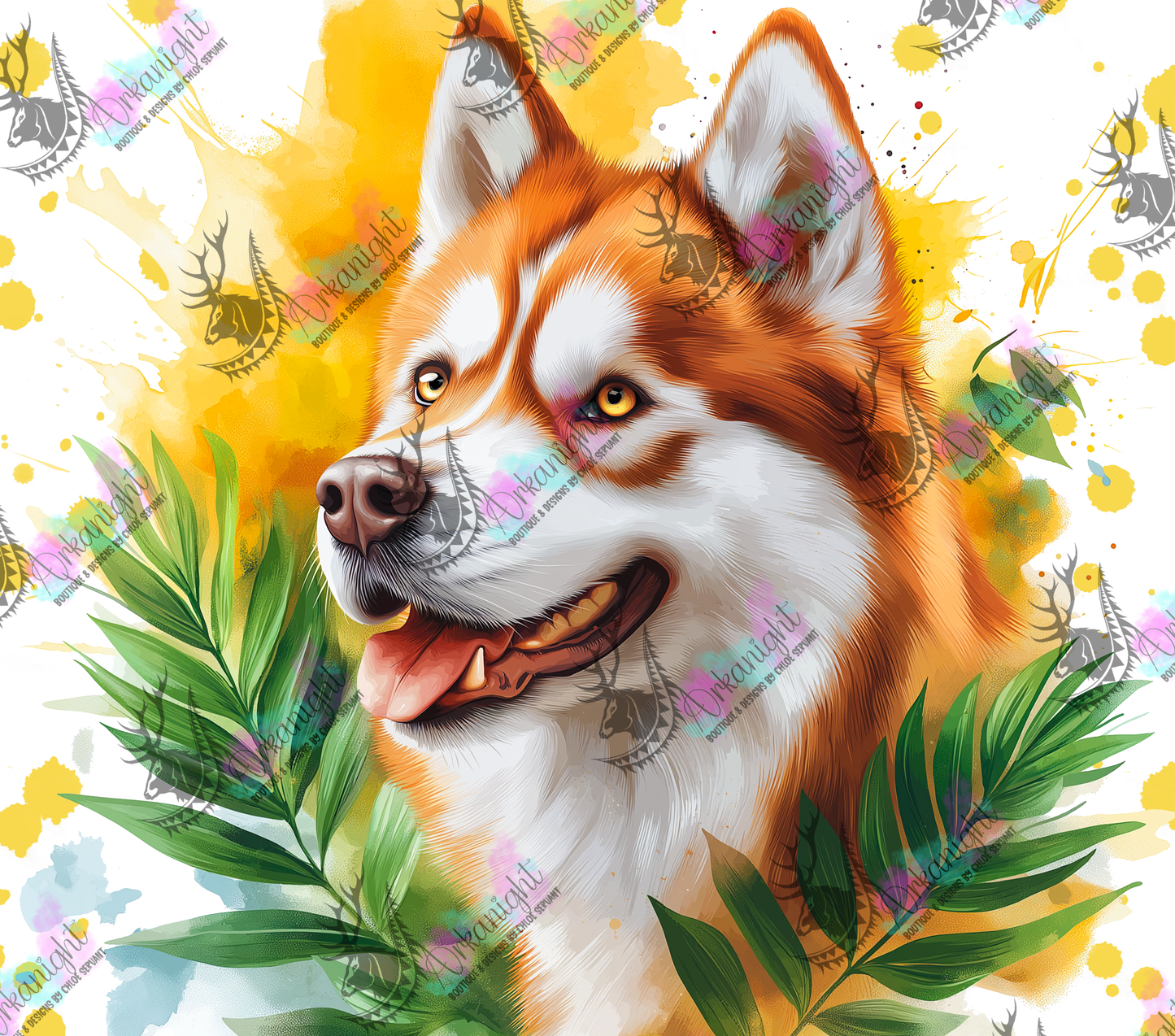 Numérique - Collection Watercolor Realism - Husky Roux
