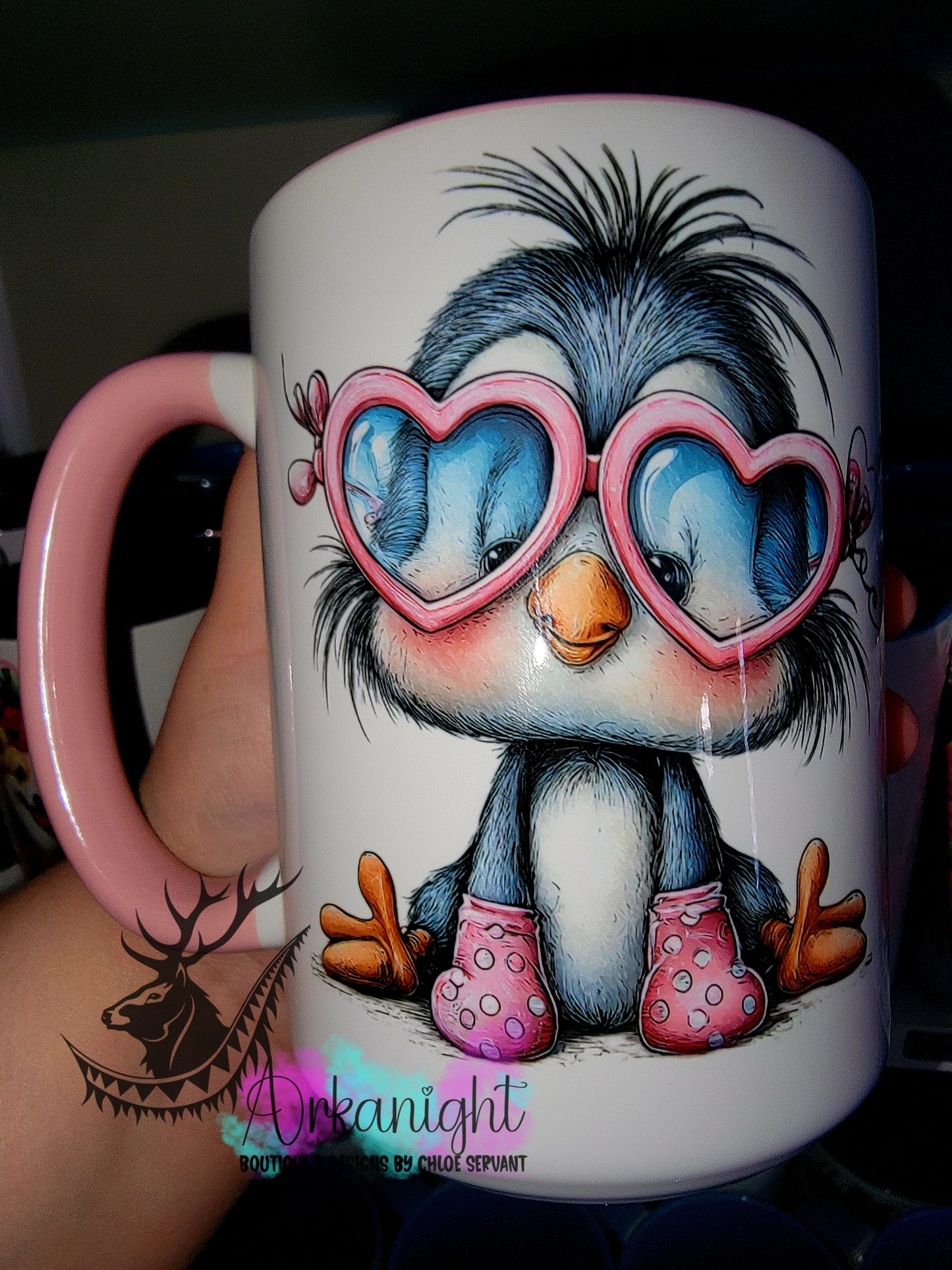 Tasse en céramique sur commande - Collection Saint-Valentin 2026 - Vintage - Love Pingouin