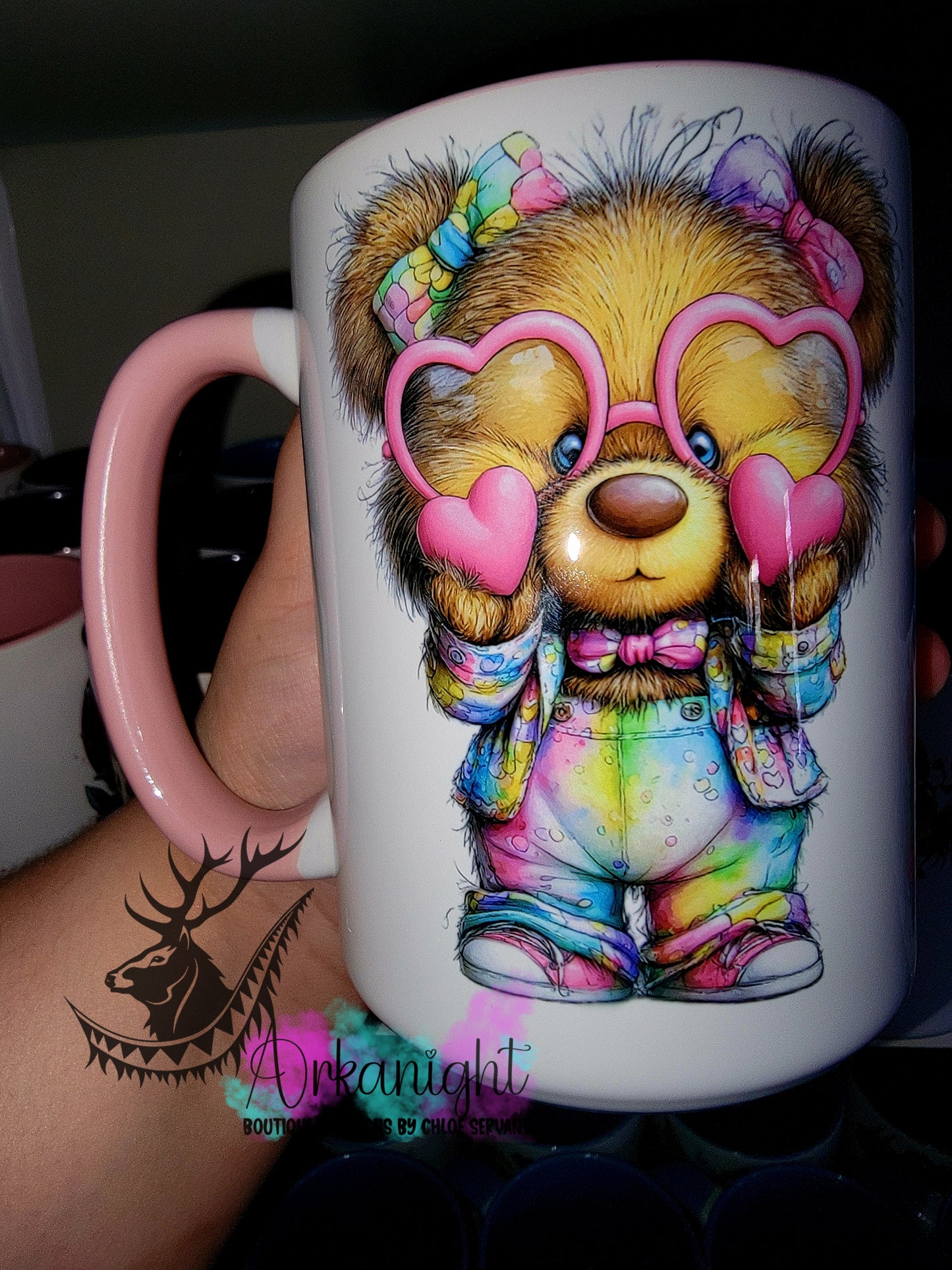 Tasse en céramique sur commande - Collection Saint-Valentin 2026 - Vintage - Cute Pastel Lover Bear