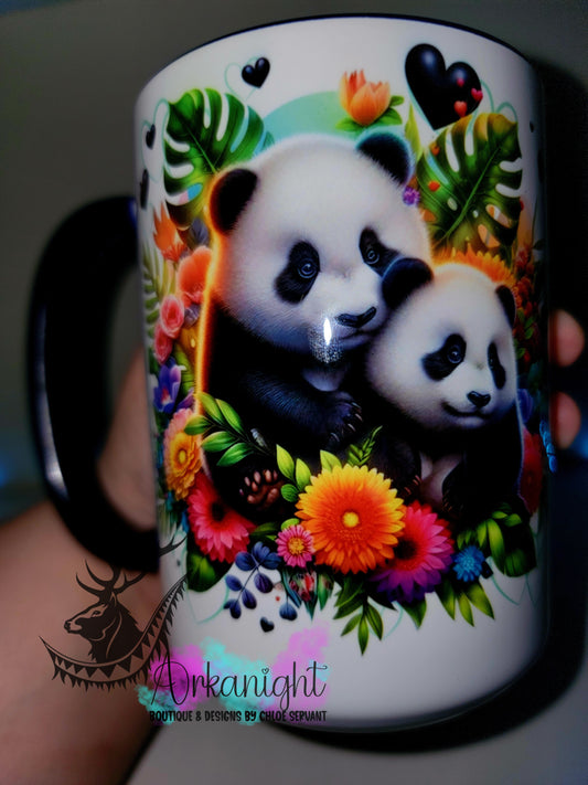 Tasse en céramique sur commande - Collection Saint-Valentin 2026 - Couple de Panda