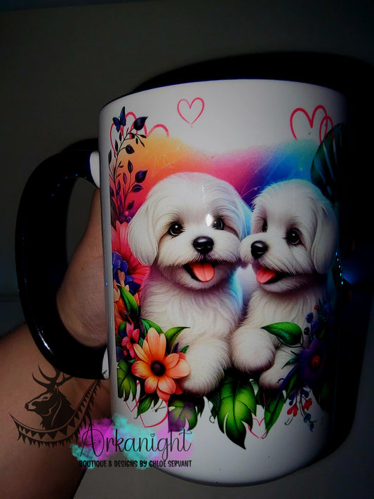 Tasse en céramique sur commande - Collection Saint-Valentin 2026 - Couple de Bichon