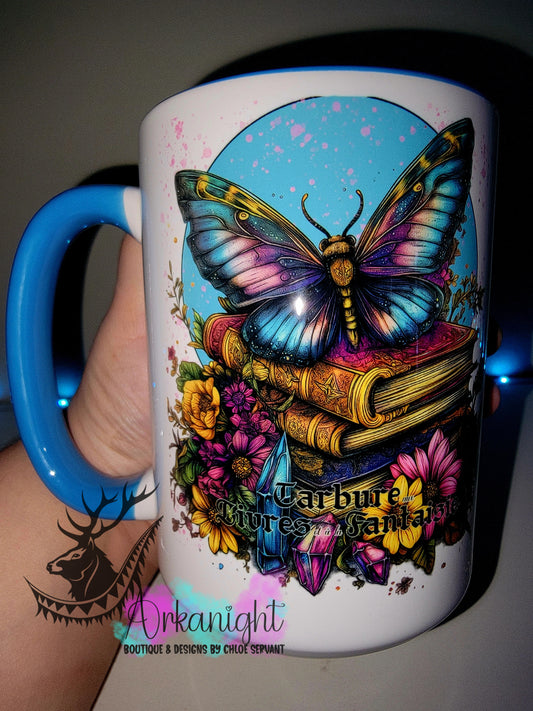 Tasse en céramique sur commande - Collection Lecture - Dark Romance - Carbure aux livres et à la fantaisie