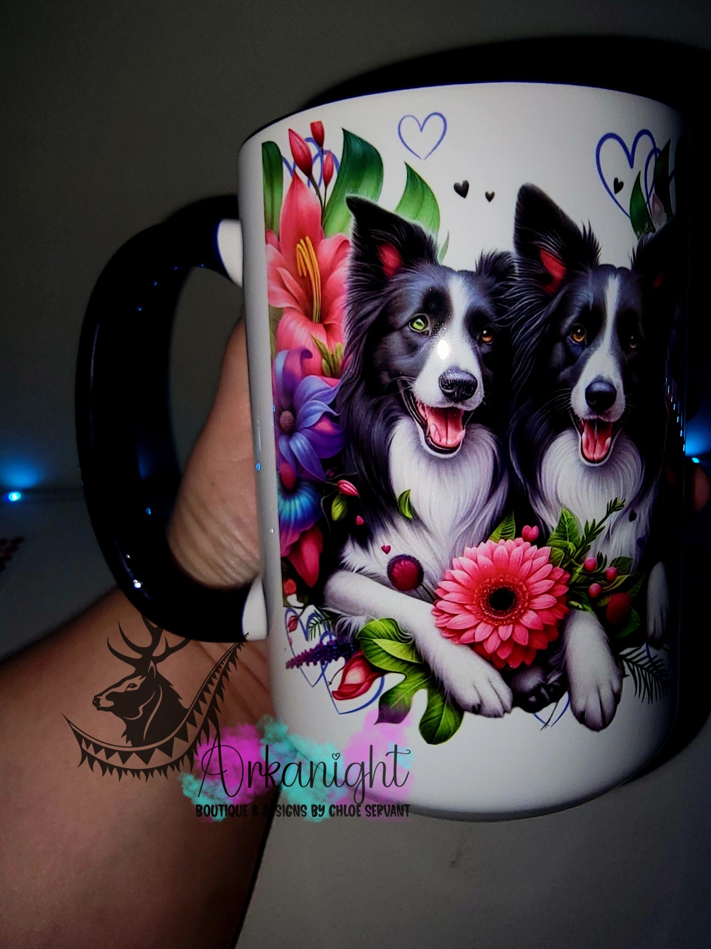 Tasse en céramique sur commande - Collection Saint-Valentin 2026 - Couple de Border Collie