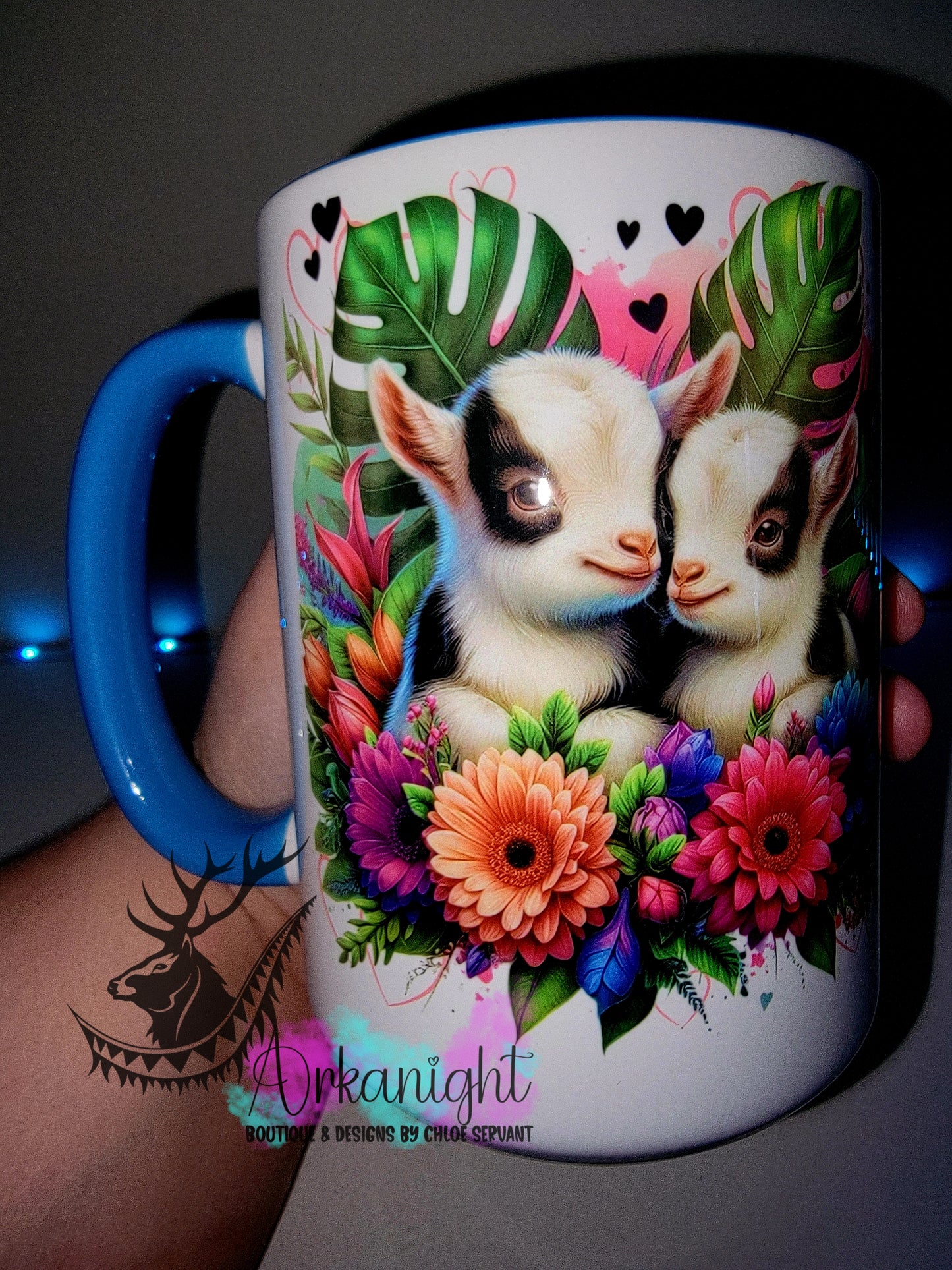 Tasse en céramique sur commande - Collection Saint-Valentin 2026 - Couple de Chèvres