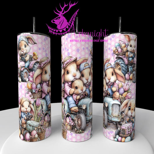 Numérique - Collection Pâques 2026 - Vintage - Bunnies on easter tractors