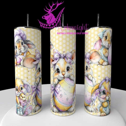 Numérique - Collection Pâques 2026 - Vintage - Yellow & purple Bunnies