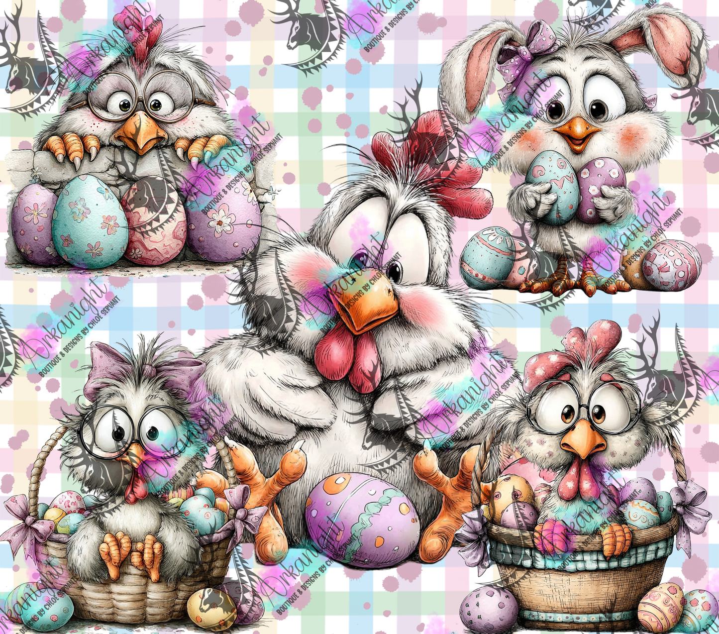 Numérique - Collection Pâques 2026 - Vintage - Cute Chiken