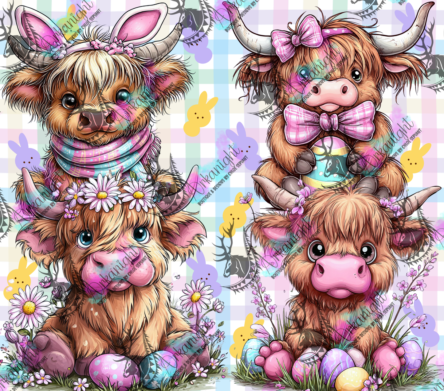 Numérique - Collection Pâques 2026 - Vintage - Highland Cow