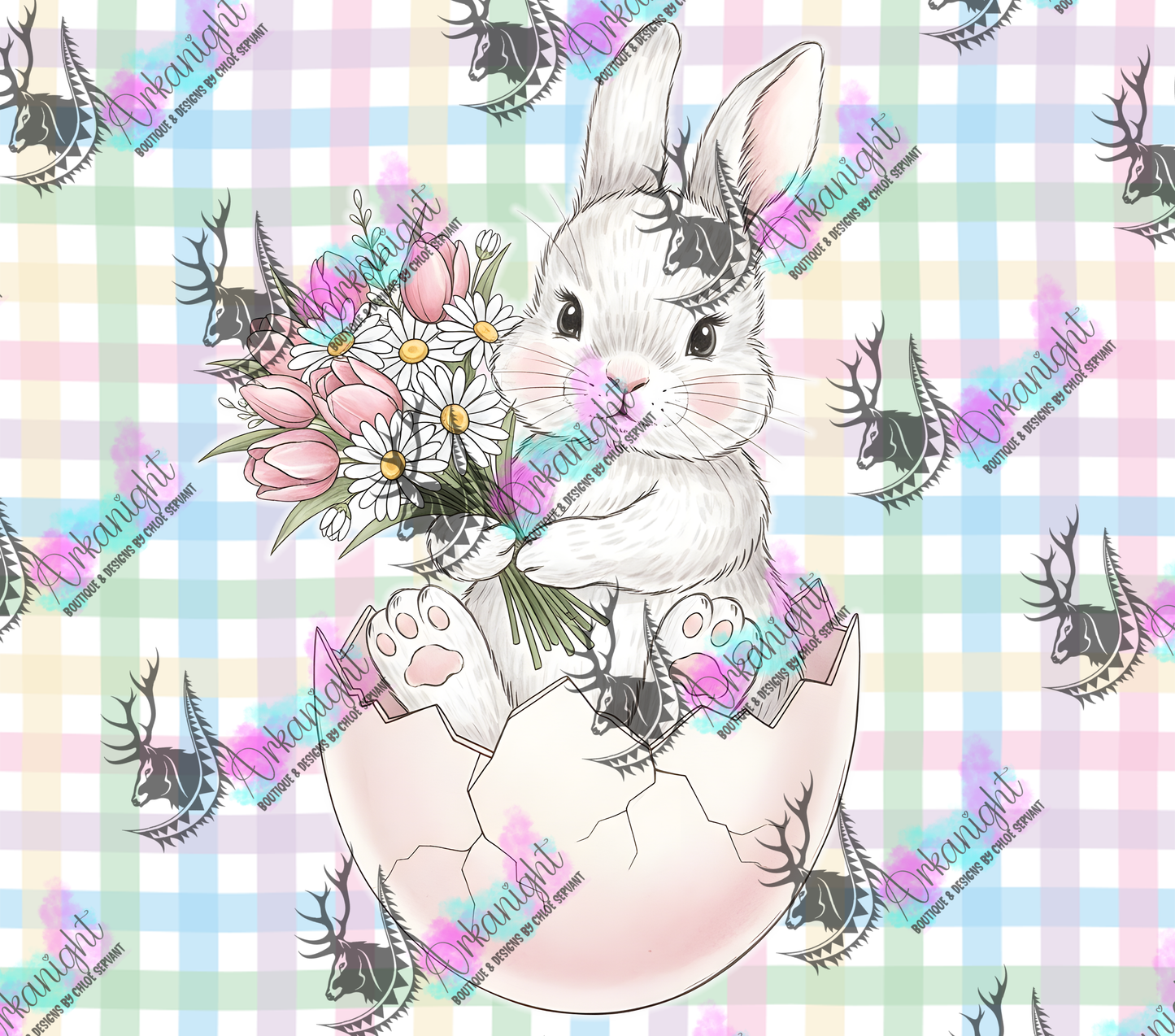Numérique - Collection Pâques 2026 - Vintage - Cute Minimalist Bunny