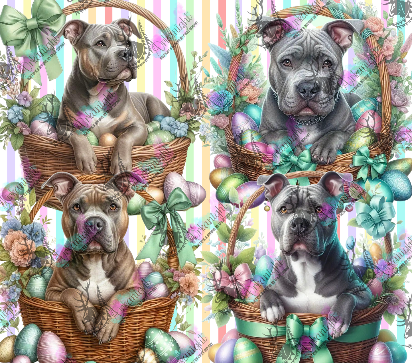 Numérique - Collection Pâques 2026 - Chiens - Pittbull