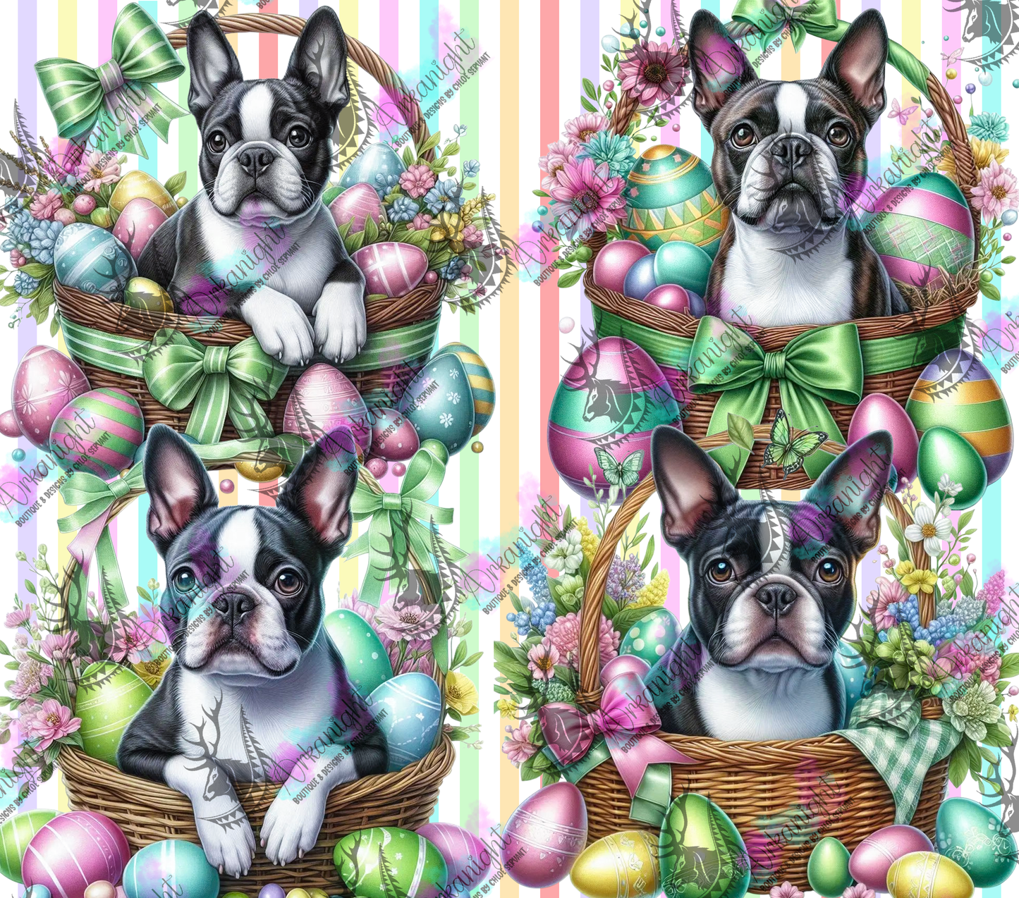 Numérique - Collection Pâques 2026 - Chiens - Boston Terrier