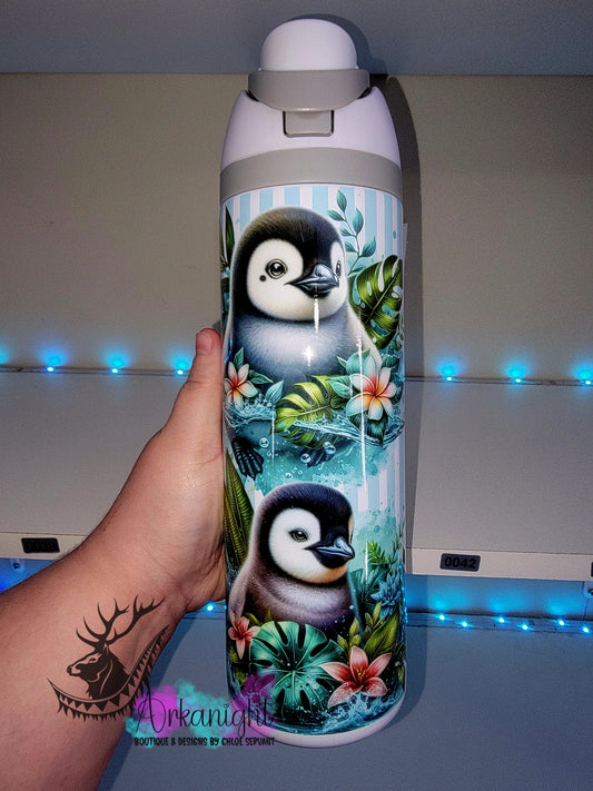 Owala DUPE 24 oz sur commande - Collection Monstera & Animals - Pingouin