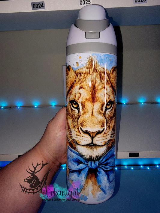 Owala DUPE 24 oz sur commande - Collection Watercolor Realism - Ado Lion