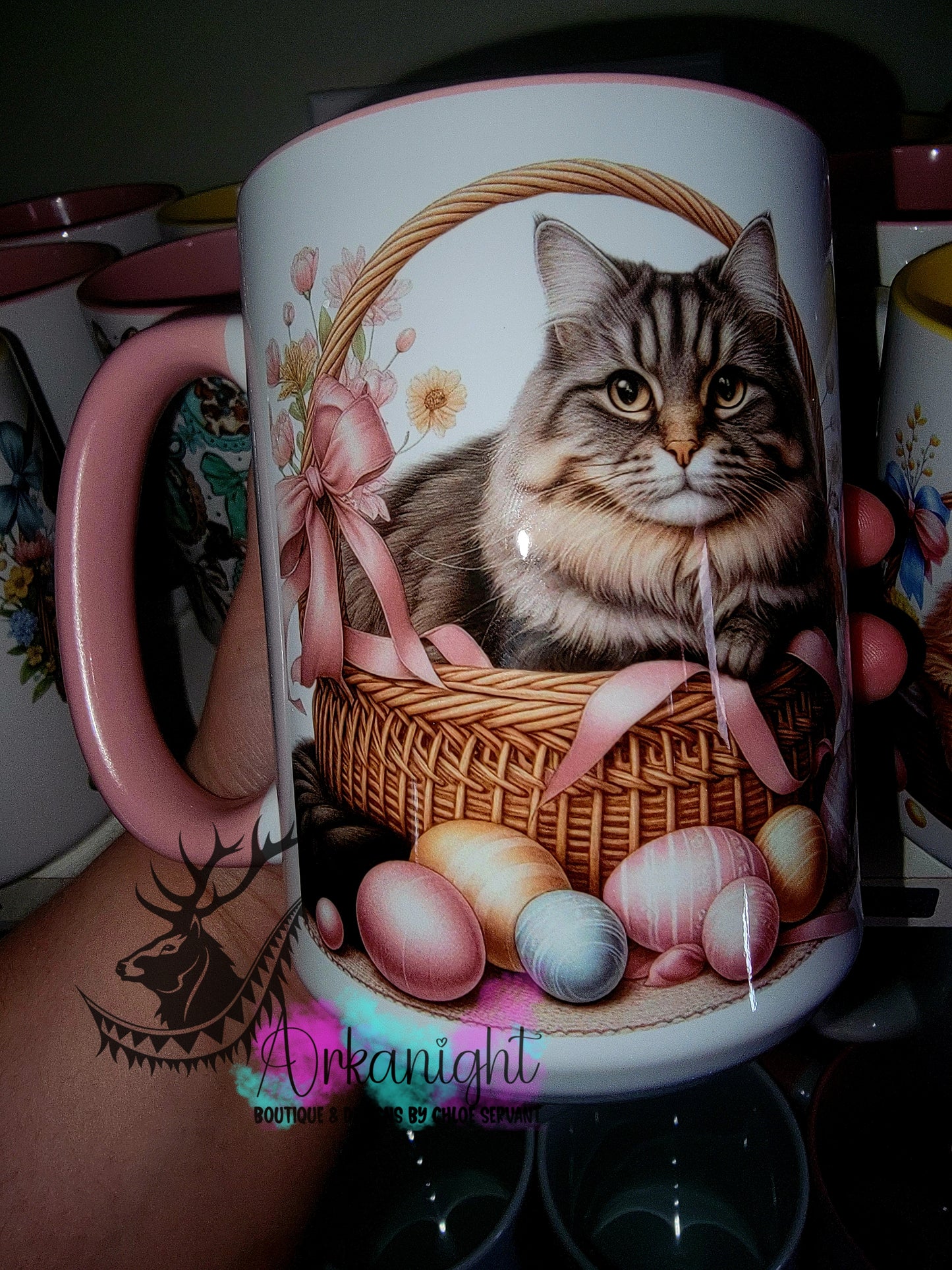 Tasse en céramique sur commande - Collection Pâques 2026 - Chat Domestique Tabbie