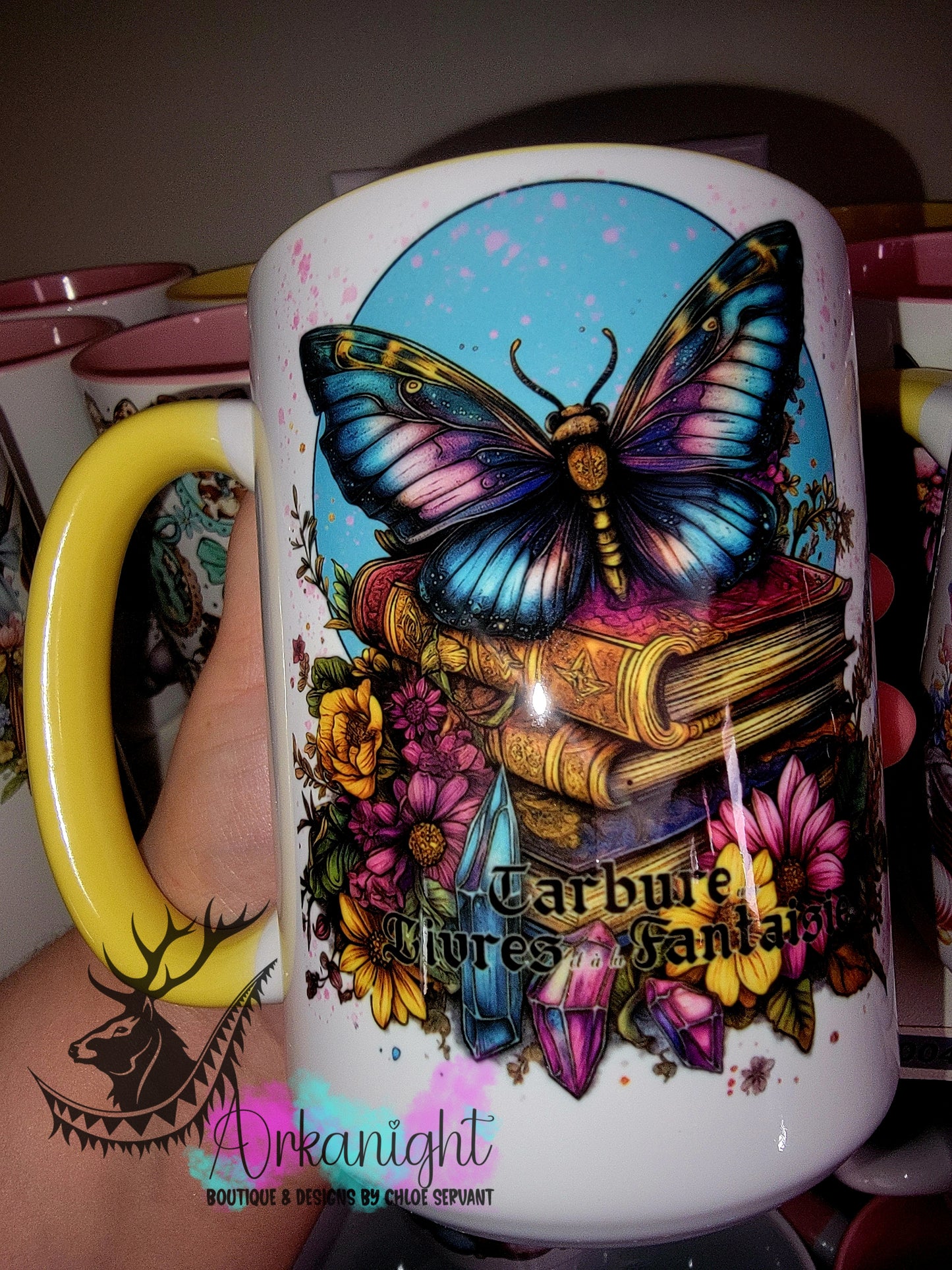 Tasse en céramique sur commande - Collection Lecture - Dark Romance - Carbure aux livres et à la fantaisie