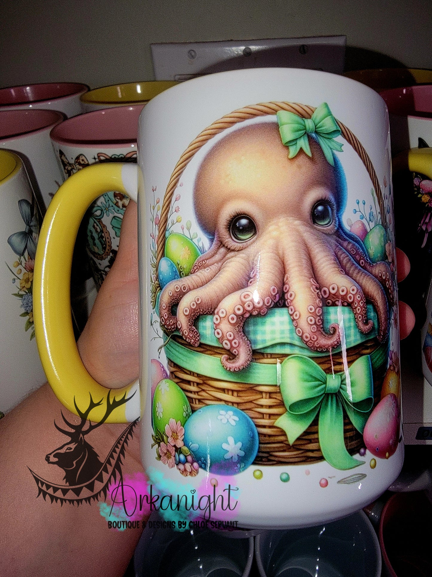 Tasse en céramique sur commande - Collection Pâques 2026 - Pieuvre
