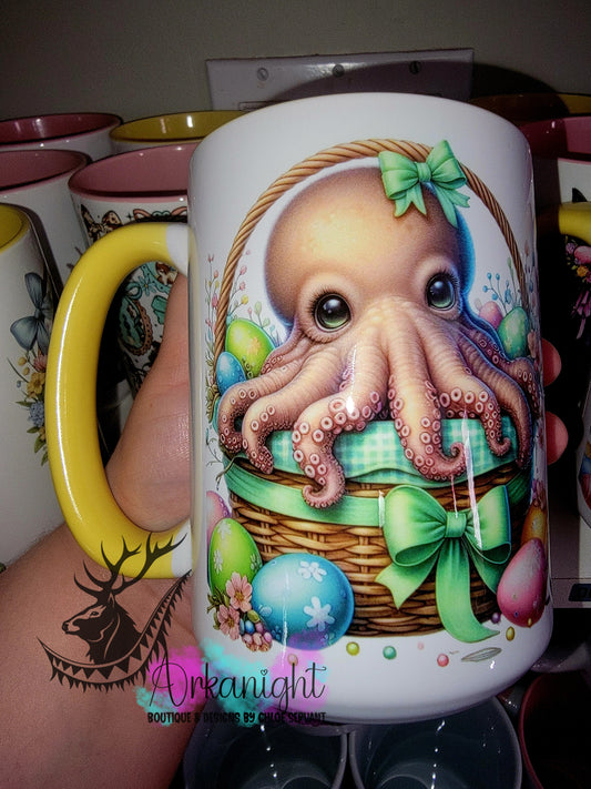 Tasse en céramique sur commande - Collection Pâques 2026 - Pieuvre