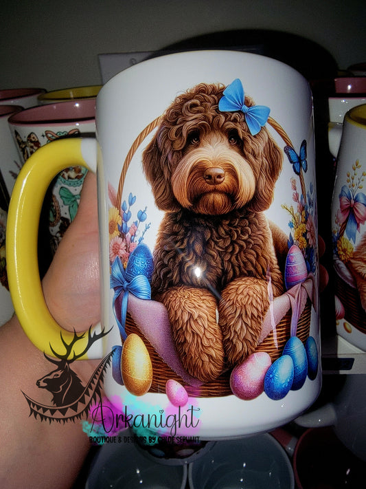 Tasse en céramique sur commande - Collection Pâques 2026 - Goldendoodle