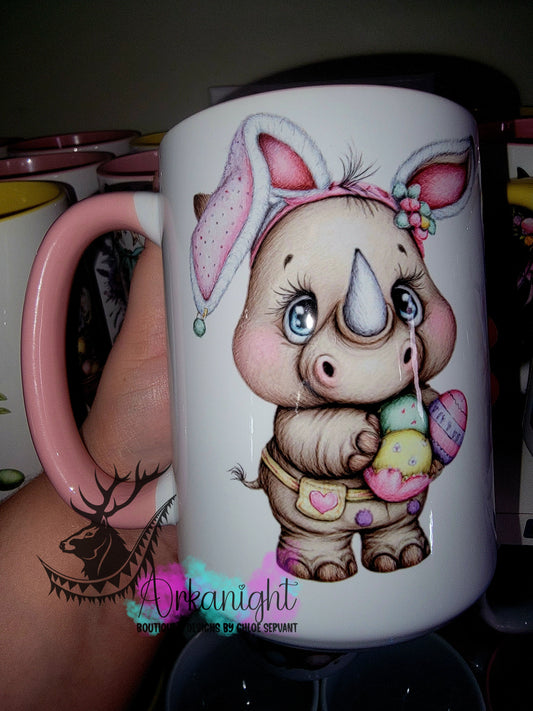 Tasse en céramique sur commande - Collection Pâques 2026  - Vintage - Rhino