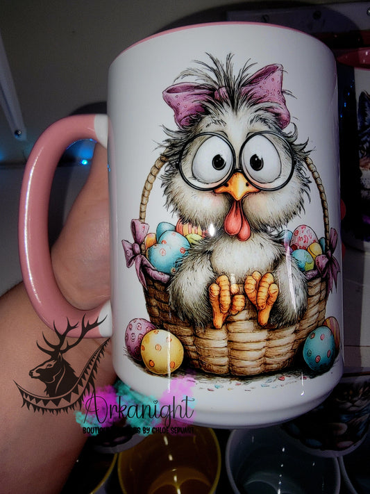 Tasse en céramique sur commande - Collection Pâques 2026 - Vintage - Poulette