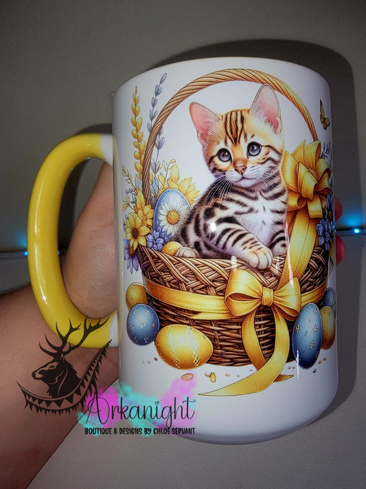 Tasse en céramique sur commande - Collection Pâques 2026 - Chaton Bengal