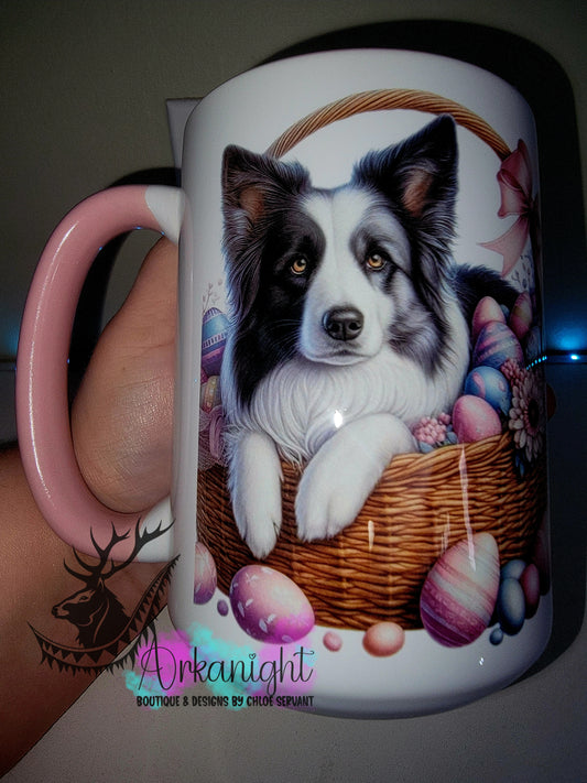 Tasse en céramique sur commande - Collection Pâques 2026 - Border Collie