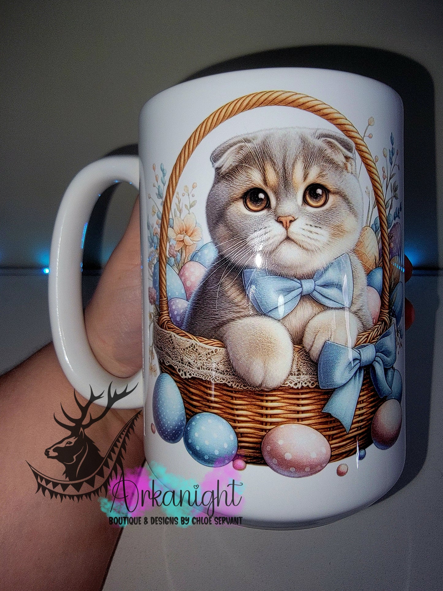 Tasse en céramique sur commande - Collection Pâques 2026 - Scottish fold
