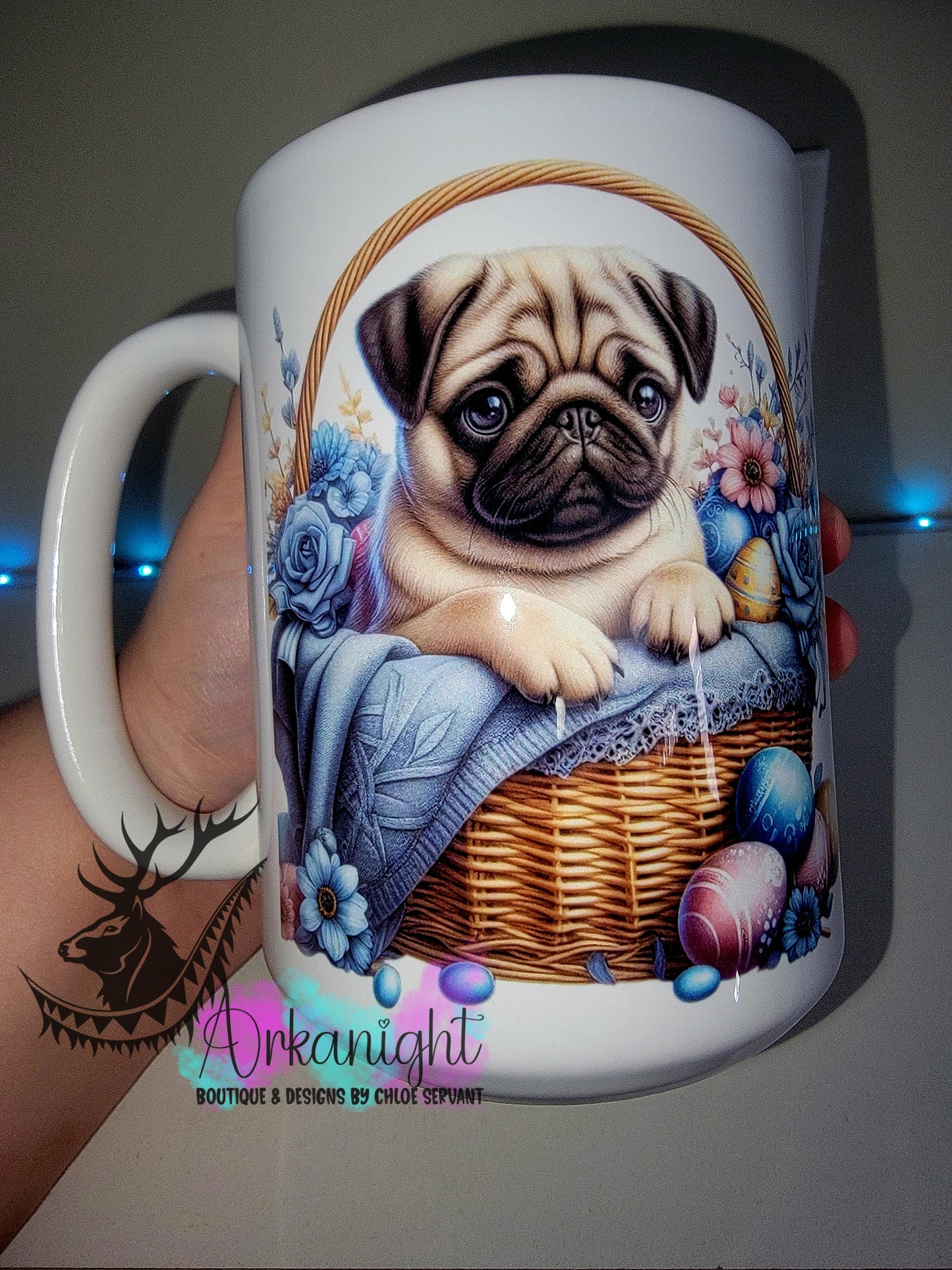 Tasse en céramique sur commande - Collection Pâques 2026 - Pug