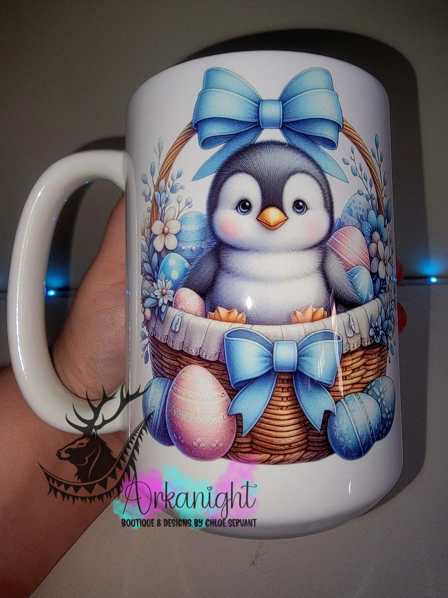 Tasse en céramique sur commande - Collection Pâques 2026 - Pingouin