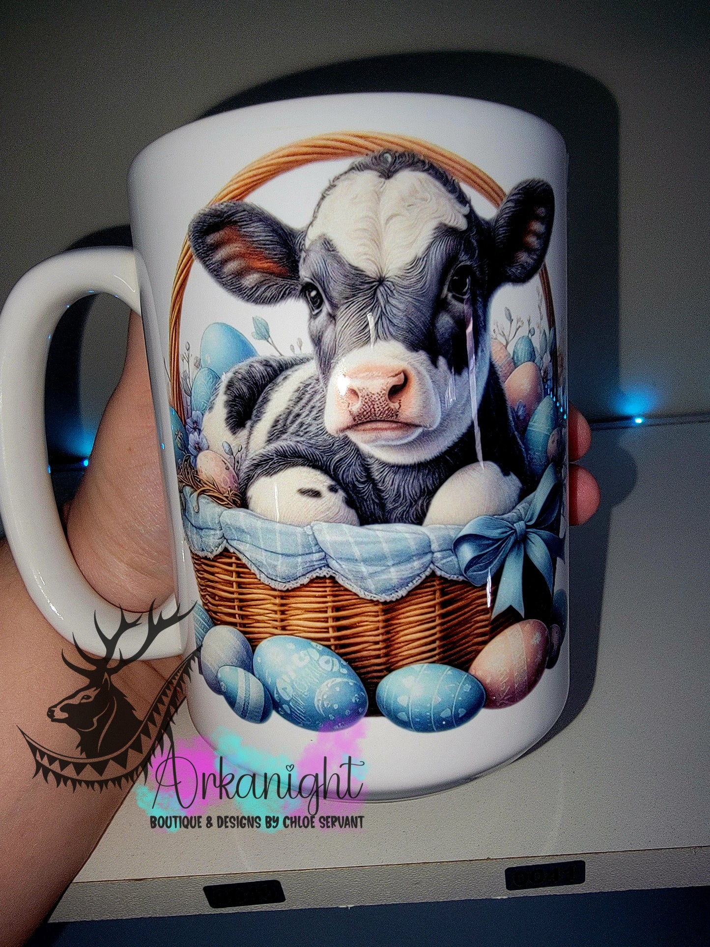 Tasse en céramique sur commande - Collection Pâques 2026 - Vache Holstein