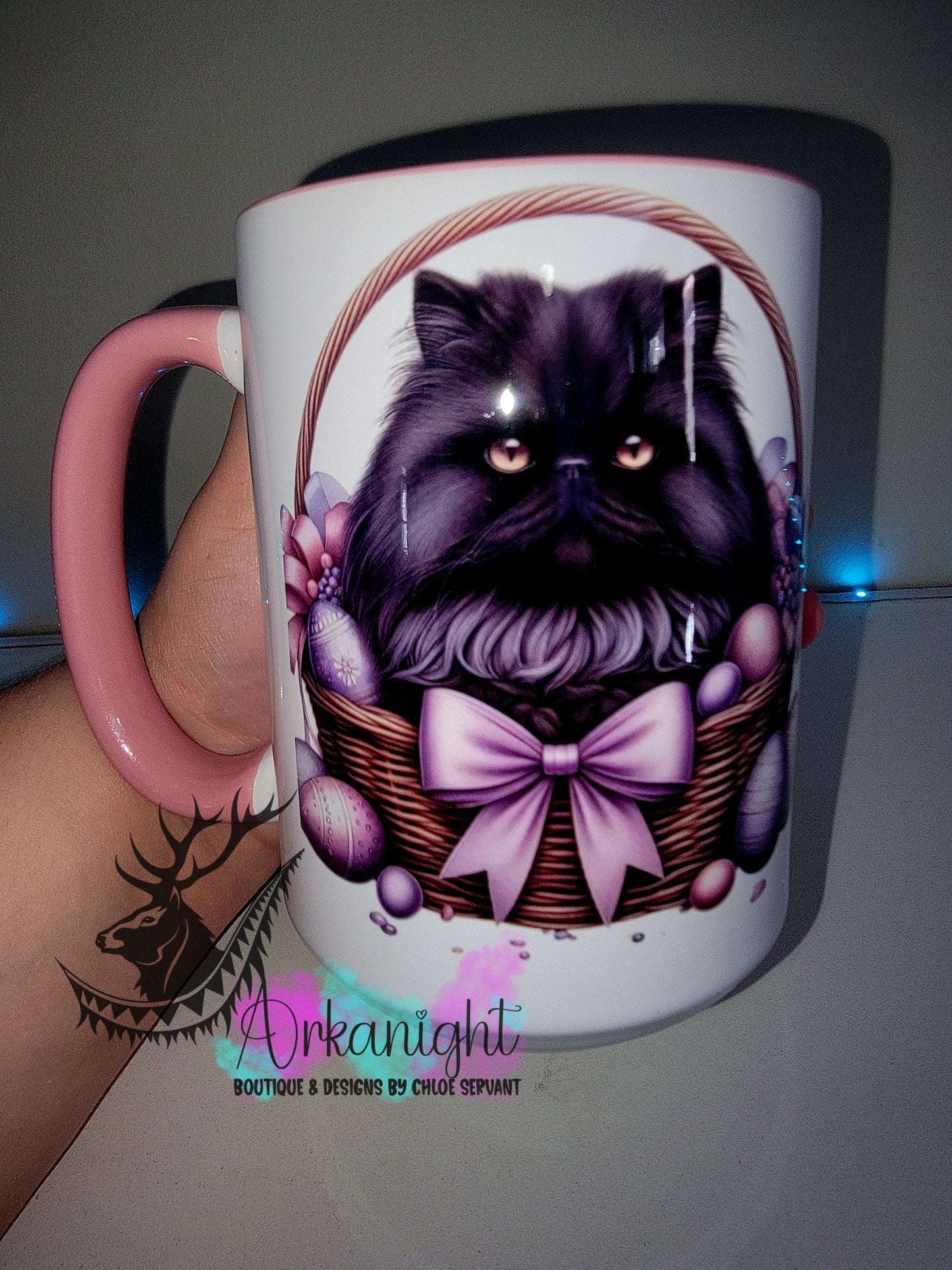 Tasse en céramique sur commande - Collection Pâques 2026 - Persan Noir