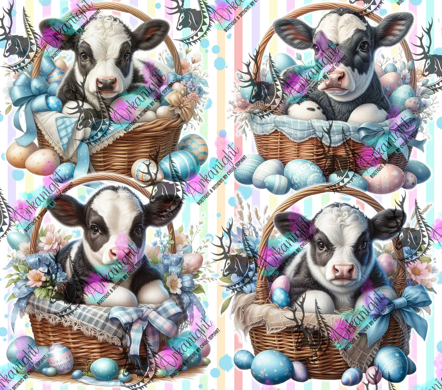 Numérique - Collection Pâques 2026 - Animaux - Vache Holstein