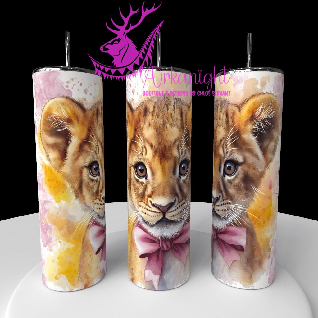 Gourde sur commande - Watercolor Realism - Lionne Bébé