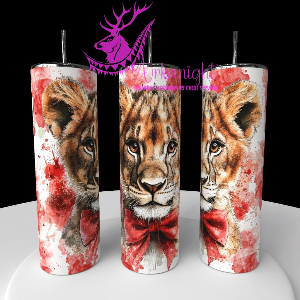 Gourde sur commande - Watercolor Realism - Lionne Adolescente