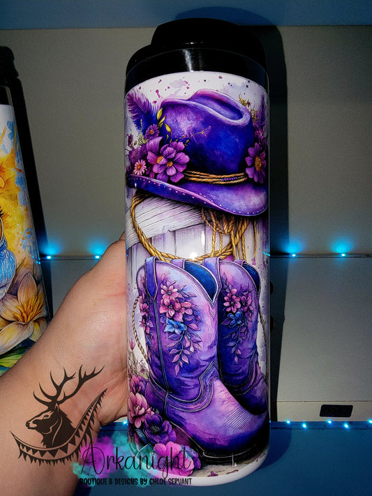 Gourde sur commande - Couvercle à café - 14 oz - Collection Été 2026 - Cowgirl Mauve