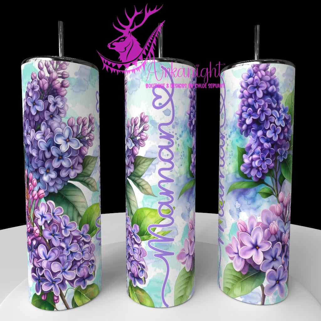 Gourde sur commande - Collection Fête des mères Fleurie 2026 - Lilas - Maman